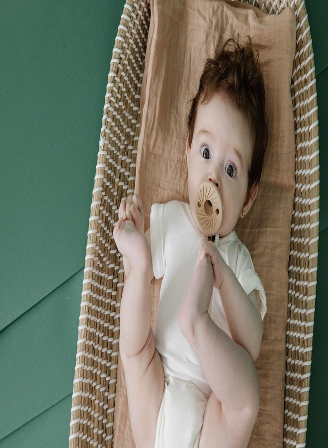 doddle & co. Doodle & Co. Tokyo Classic Pacifier For New Born Babies | BPA Free Natural Shape 100% Silicone For Infants With & Without Teeth | Helps Promote Healthy Oral Development | 0-3 Months | Spice/Smash Cake - Image 3